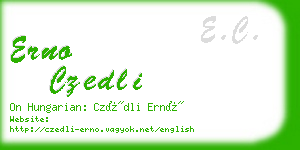 erno czedli business card